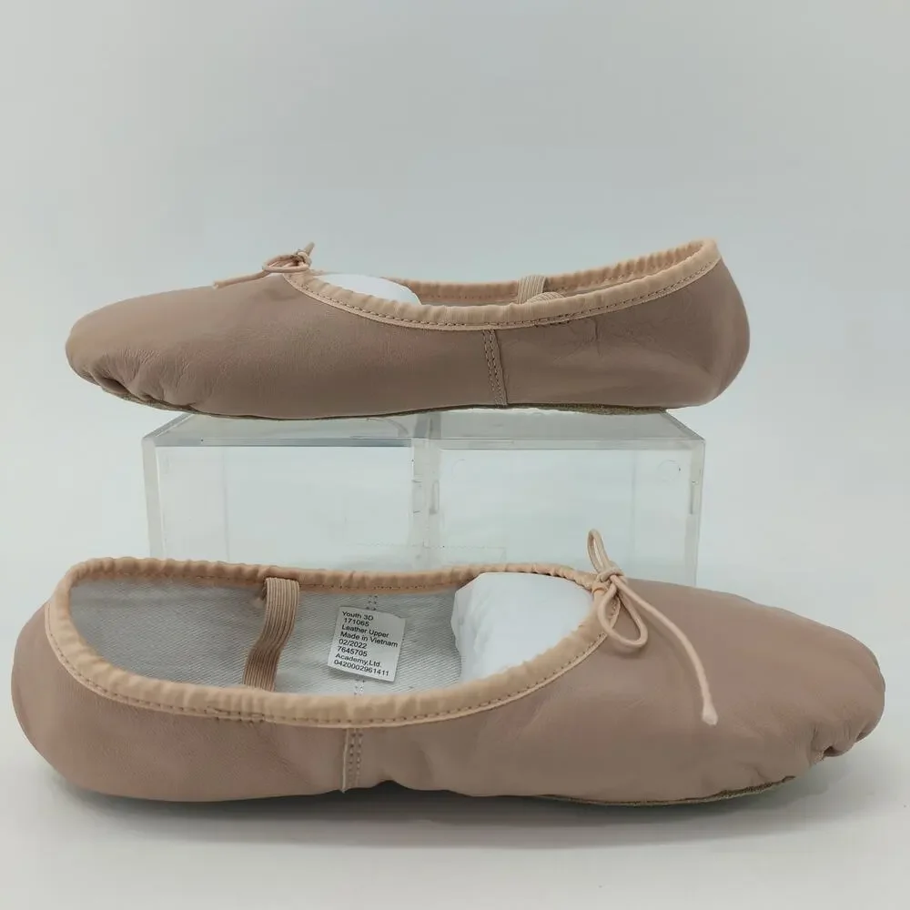 bcg Dance Ballet Slippers Pink Dance Leather 3D Youth Bow